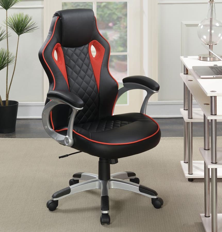Coaster Fine Furniture Lucas - Upholstered Adjustable Home Office Desk Chair - Black | Meri Furniture