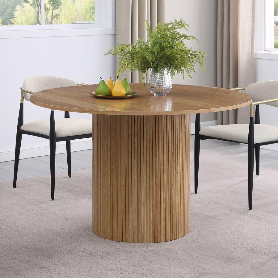 Coaster Fine Furniture Bradbury - Round Wood Top Dining Table - Natural | Meri Furniture