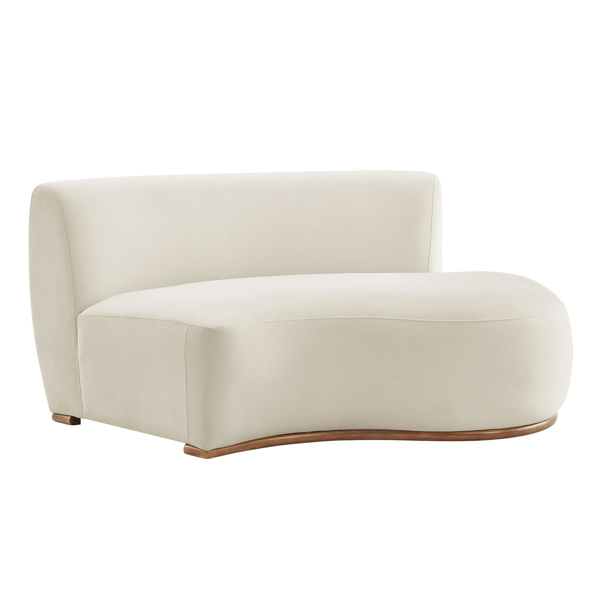 Rialta Curved Right-Arm Performance Velvet Sectional Loveseat by Modway