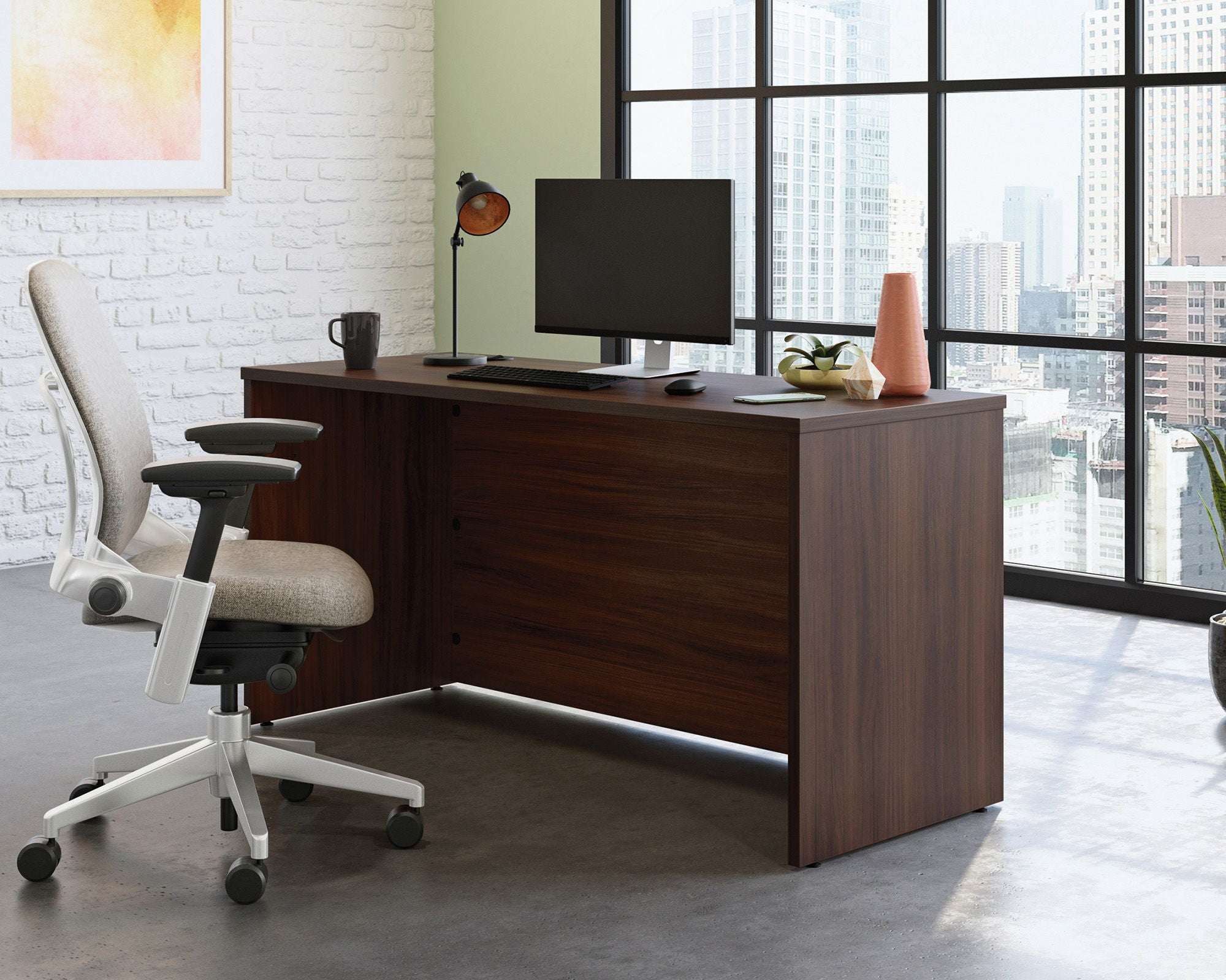 Commercial Desk 60" x 24" in Noble Elm