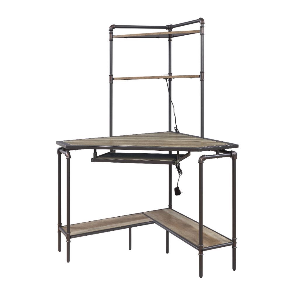 ACME Deliz - Desk - Sand Gray | Meri Furniture