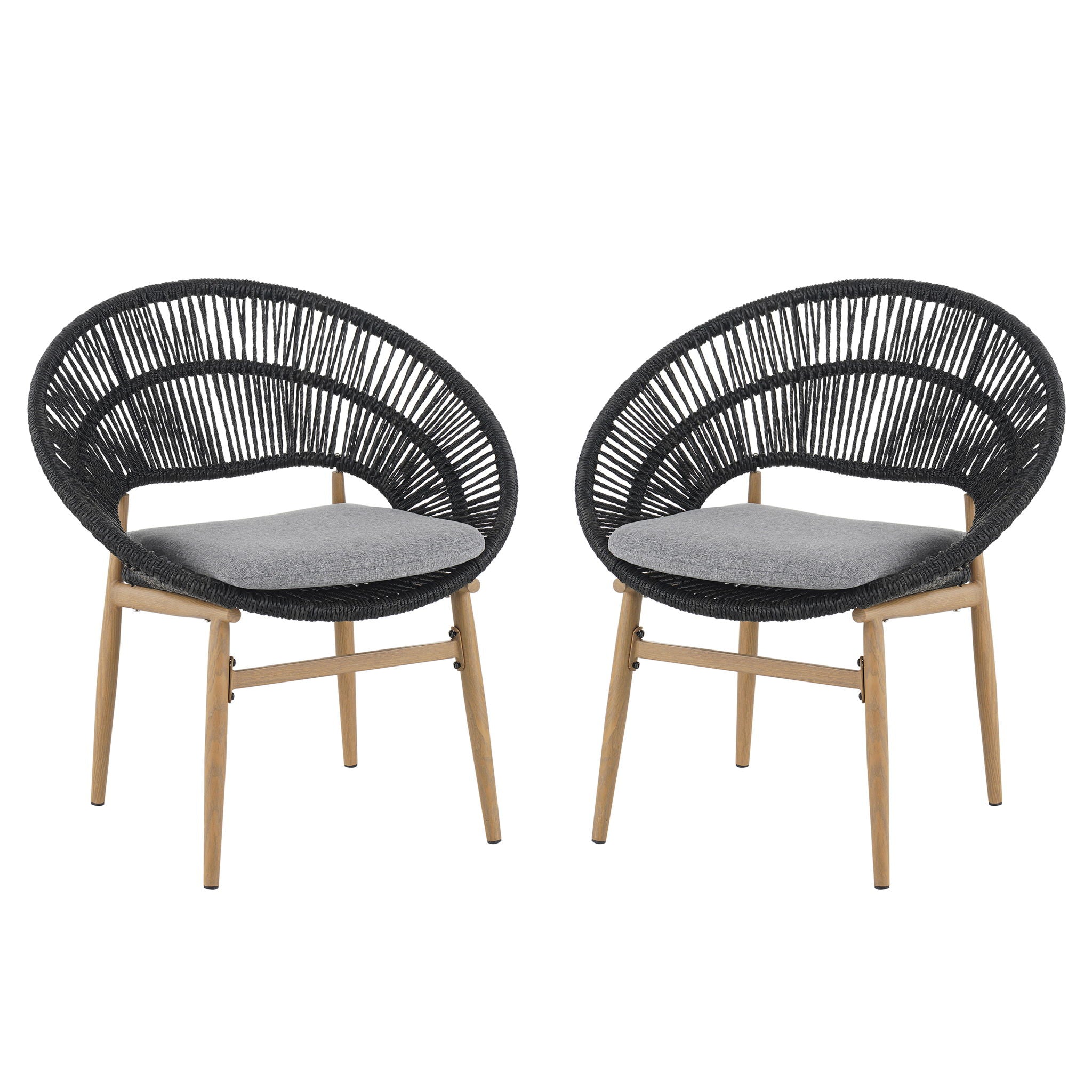 Cyril - Outdoor Papasan Style Dining Chair (Set of 2)