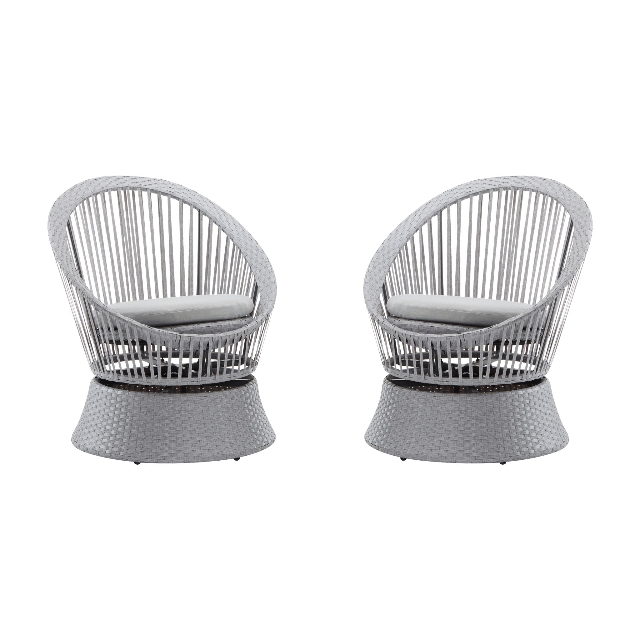 Modern Swivel Wicker Lounge Chair With Round Design