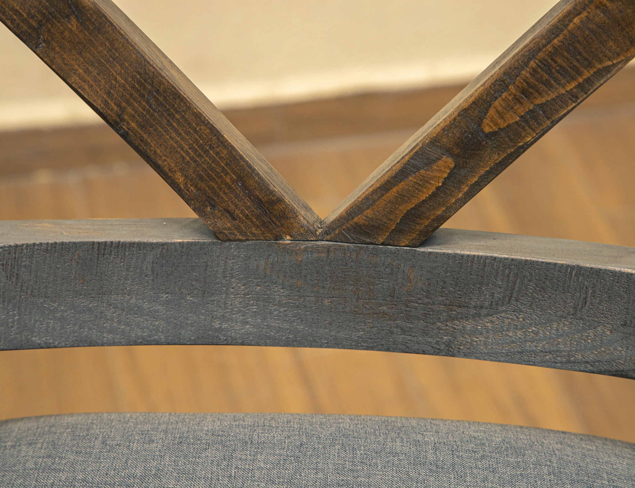 International Furniture Direct Loft Brown - 24” Barstool (Set of 2) - Two Tone Gray / Brown | Meri Furniture
