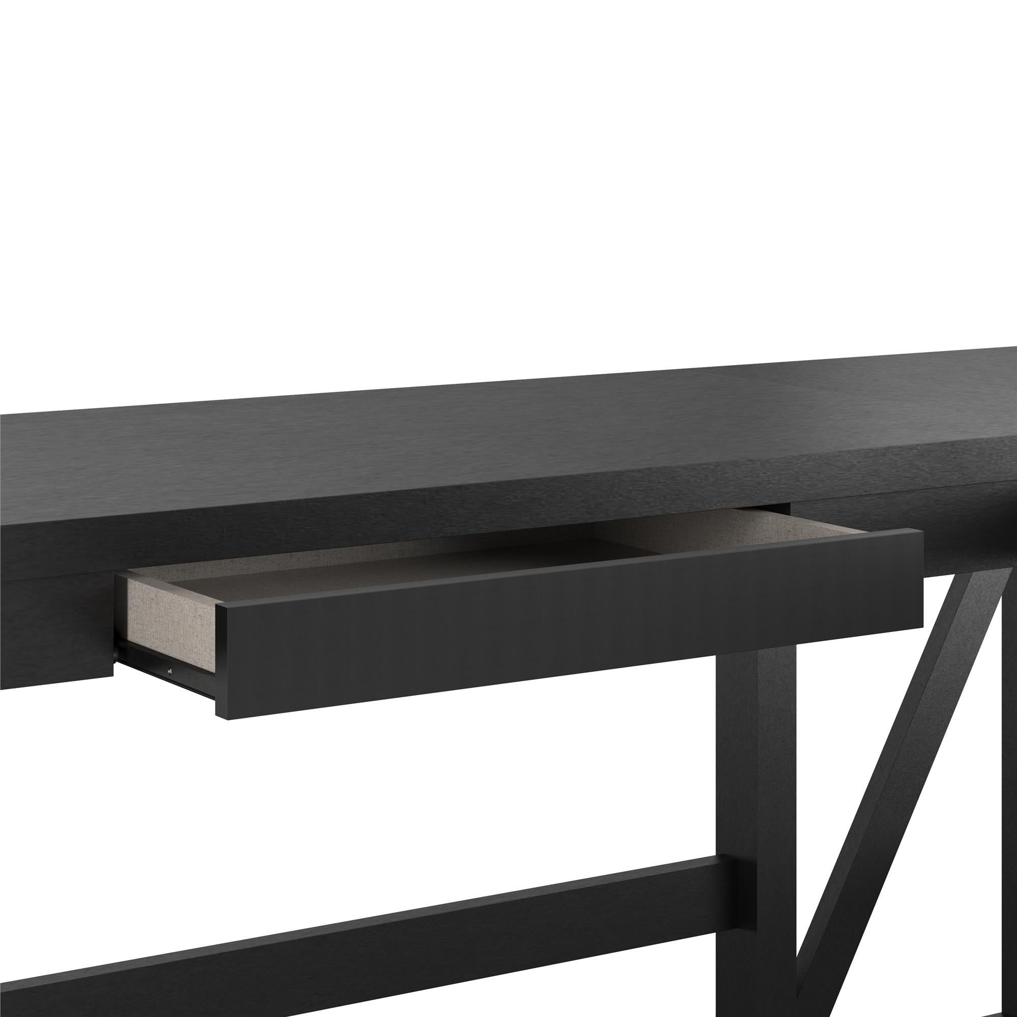 Crestwood - Lift Top L Desk - Black