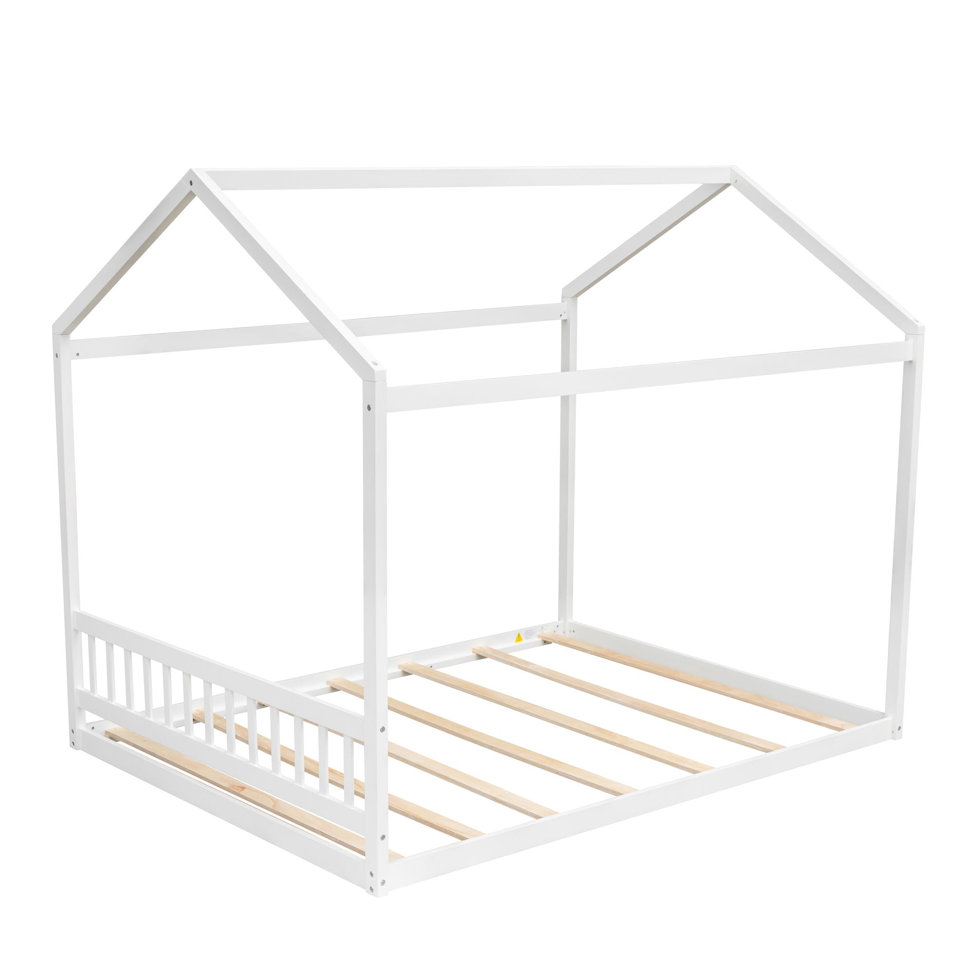 Wooden House Bed With Headboard