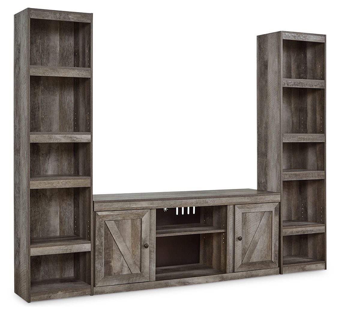 Signature Design by Ashley® Wynnlow - Gray - 3-Piece Entertainment Center | Meri Furniture