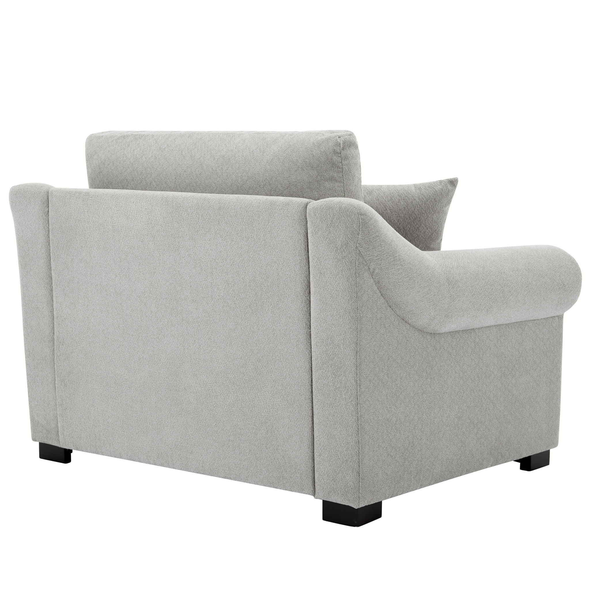 Modern Chenille Oversized Armchair, Chair And A Half, Single Sofa
