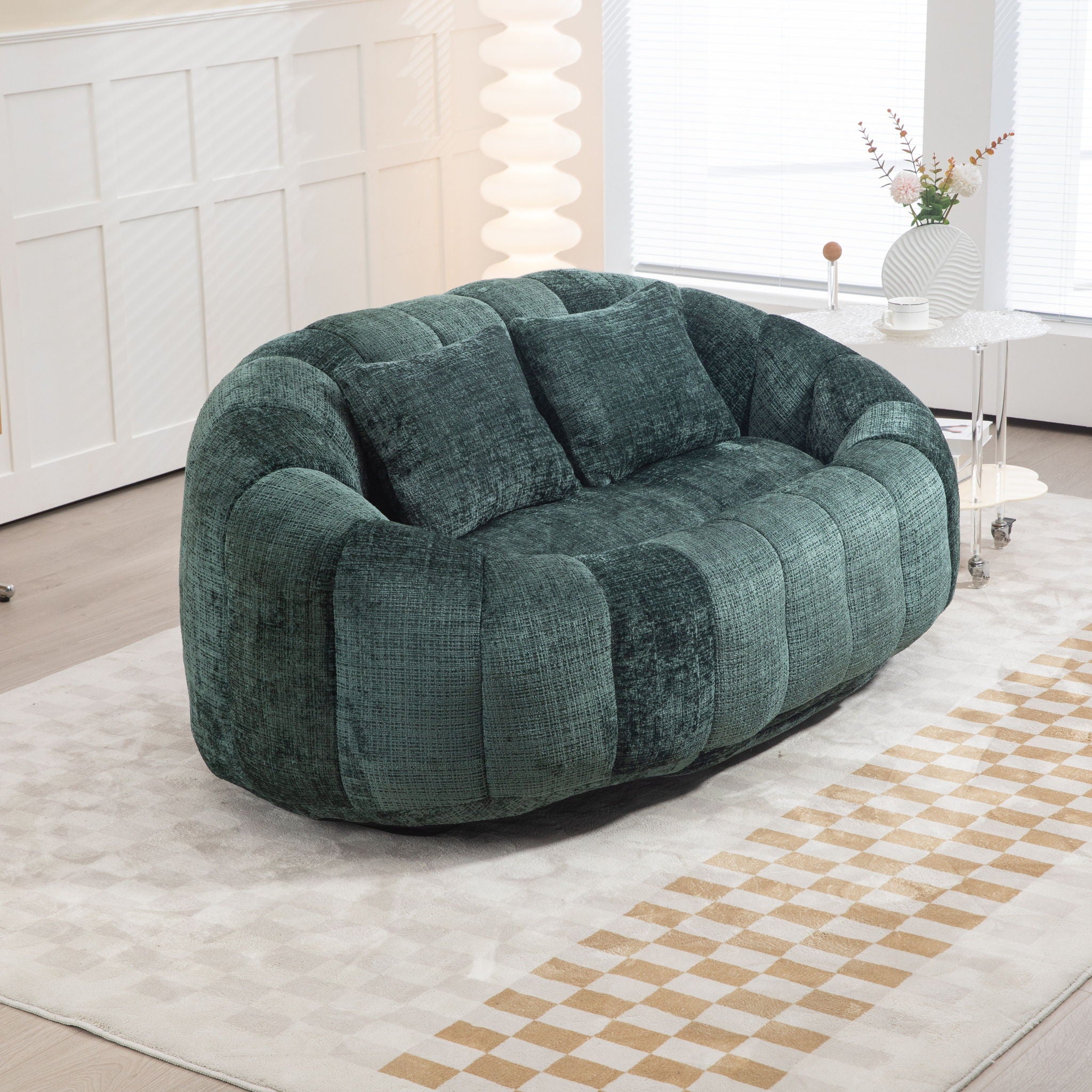 Bean Bag Lazy Sofa, Durable Comfort Lounger High Back Bean Bag Chair Couch