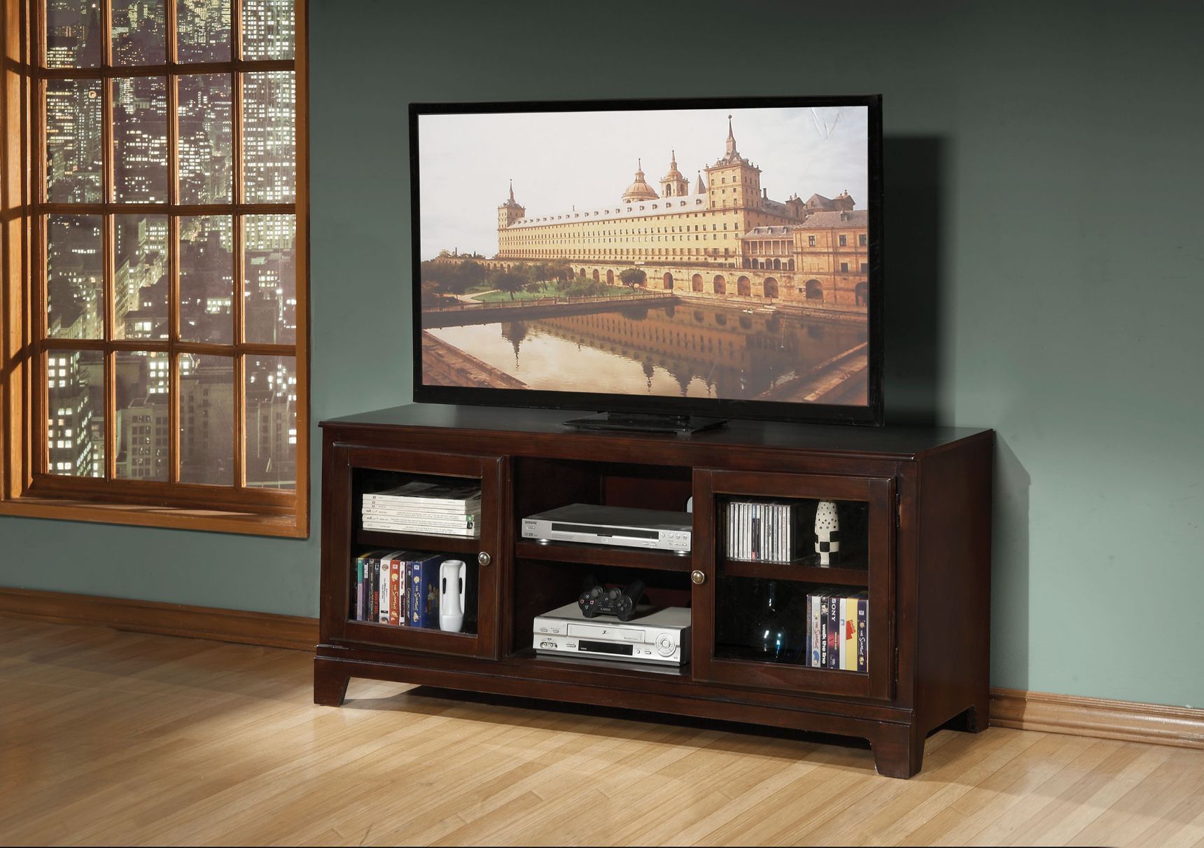 ACME Halden - TV Stand - Merlot | Meri Furniture