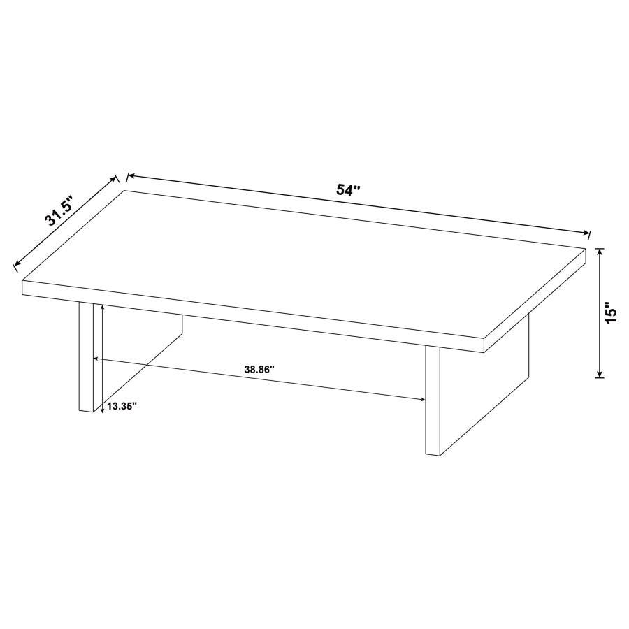 Max - Rectangular Engineered Laminate Coffee Table - Black