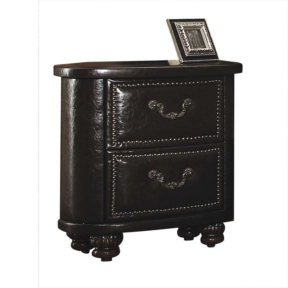 ACME Varada - Nightstand - Vintage Espresso PU | Meri Furniture