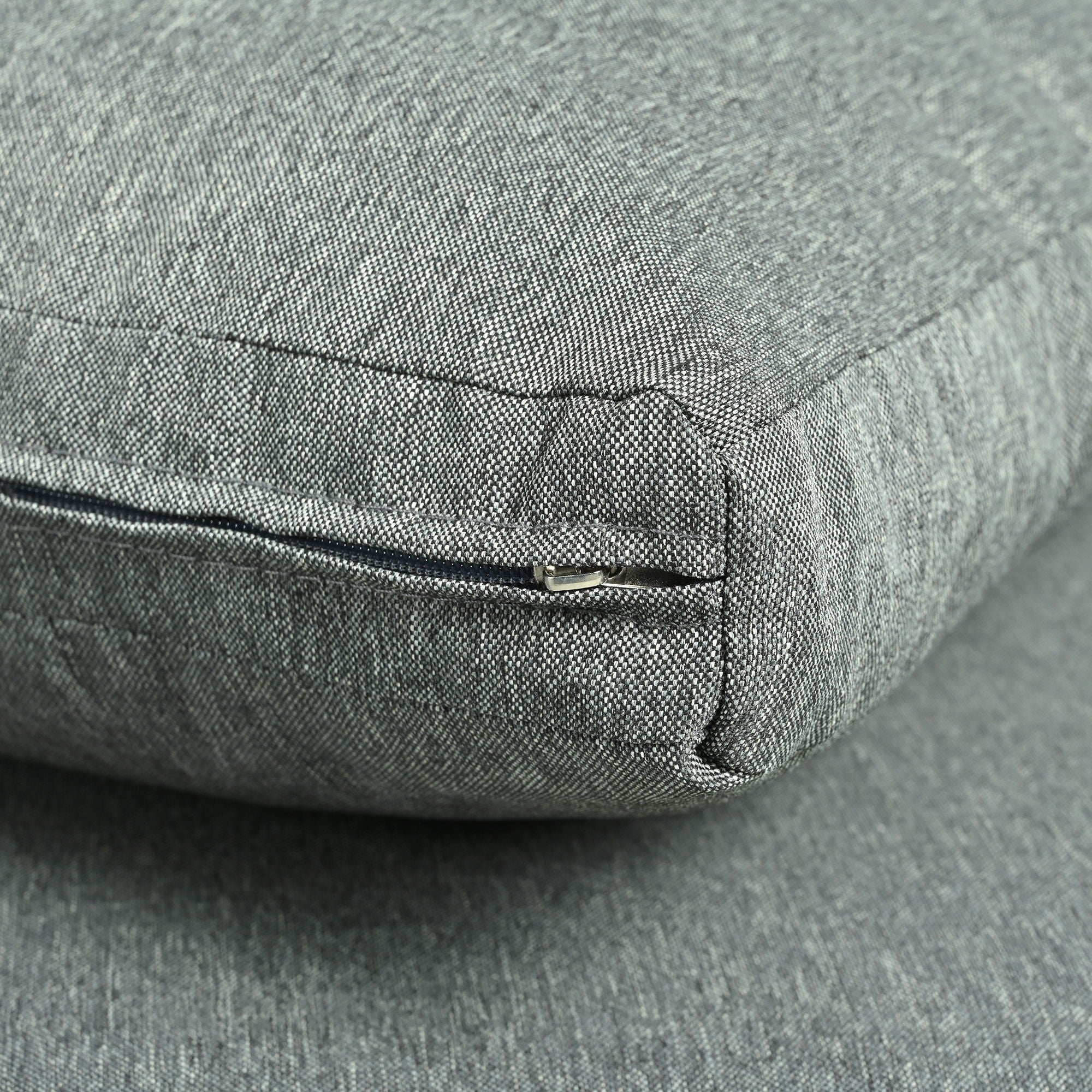 6 Piece Patio Set, Half Moon Outdoor Sectional Sofa With 2 High Low Coffee Tables, 4 Pillows & Cushions