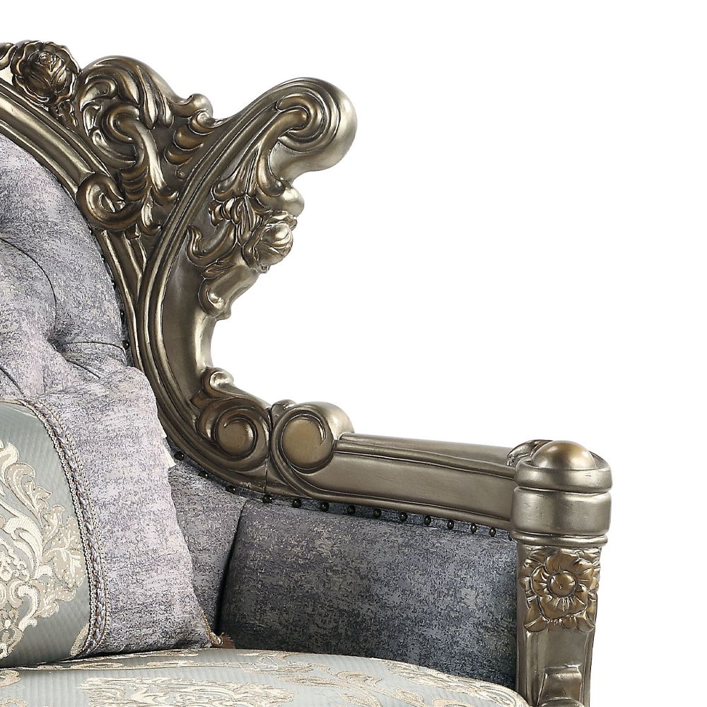 Miliani - Chair With Pillow - Fabric & Antique Bronze