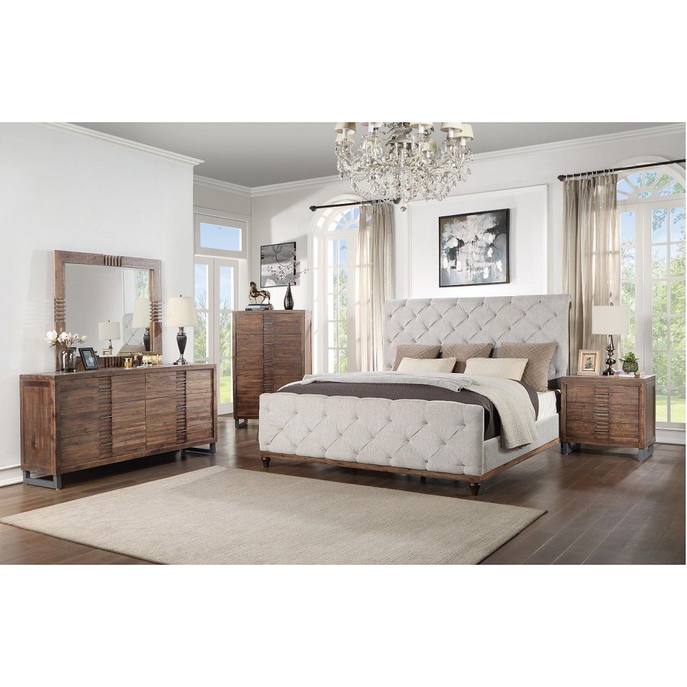 ACME Andria - Mirror - Reclaimed Oak | Meri Furniture