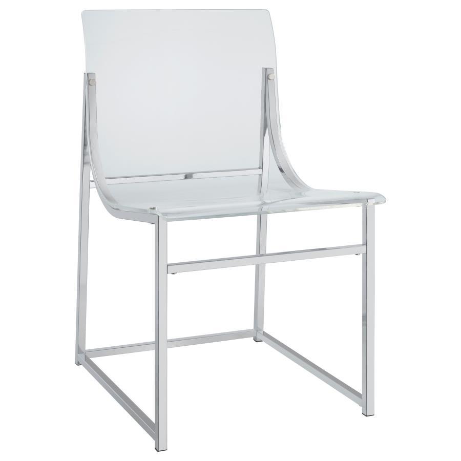 Coaster Fine Furniture Adino - Acrylic Dining Side Chair (Set of 2) - Chrome | Meri Furniture