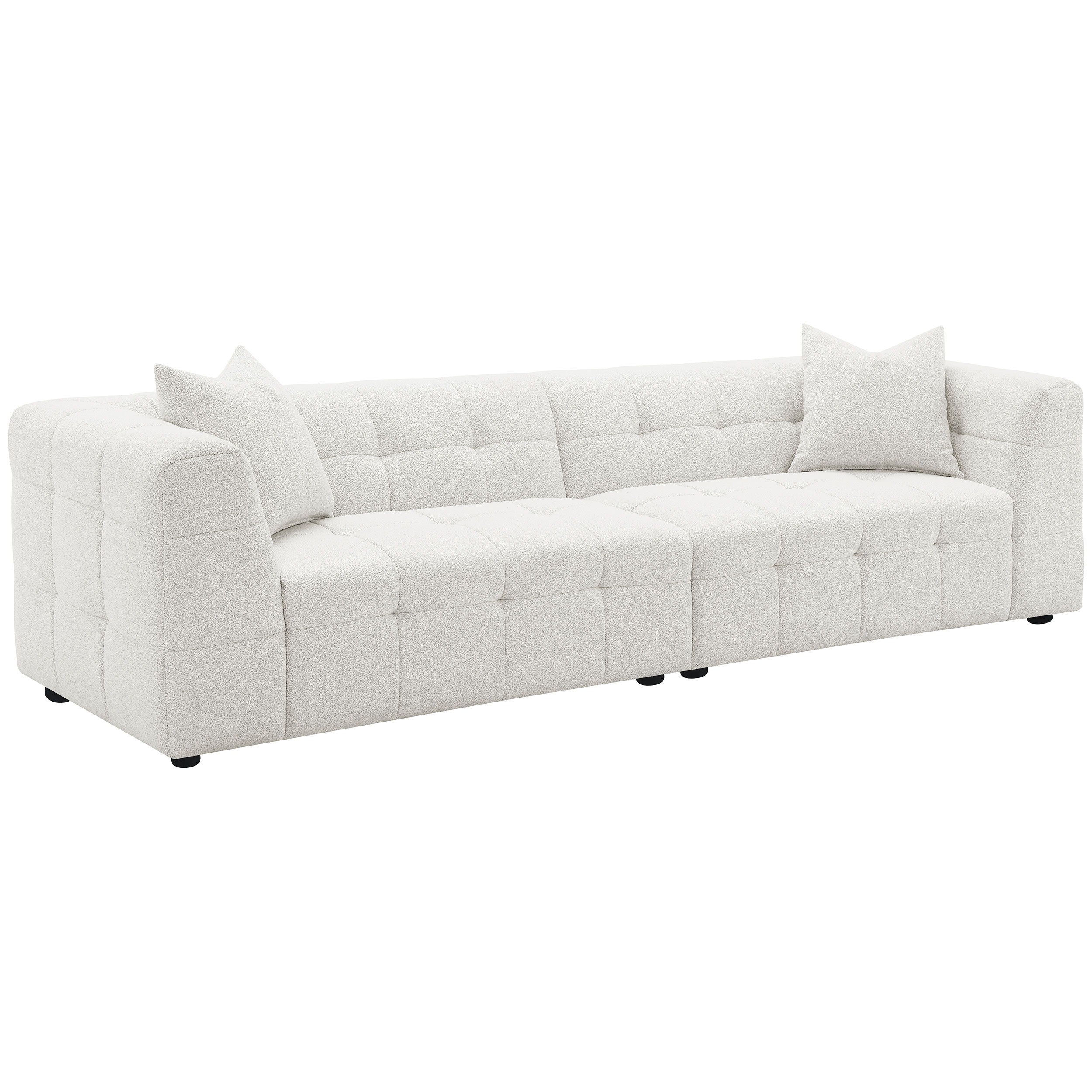 Coaster Fine Furniture Everly - Boucle Upholstered Extra Long Sofa - White | Meri Furniture