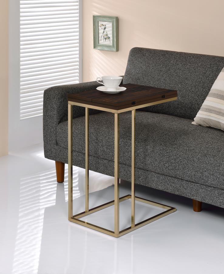 Coaster Fine Furniture Pedro - Expandable C-Shaped Sofa Side Table | Meri Furniture