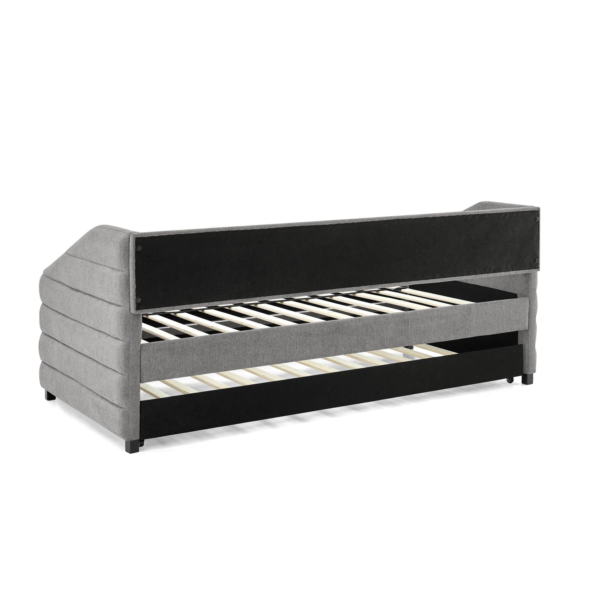 Elegant Daybed With Trundle Upholstered Tufted Sofa Bed