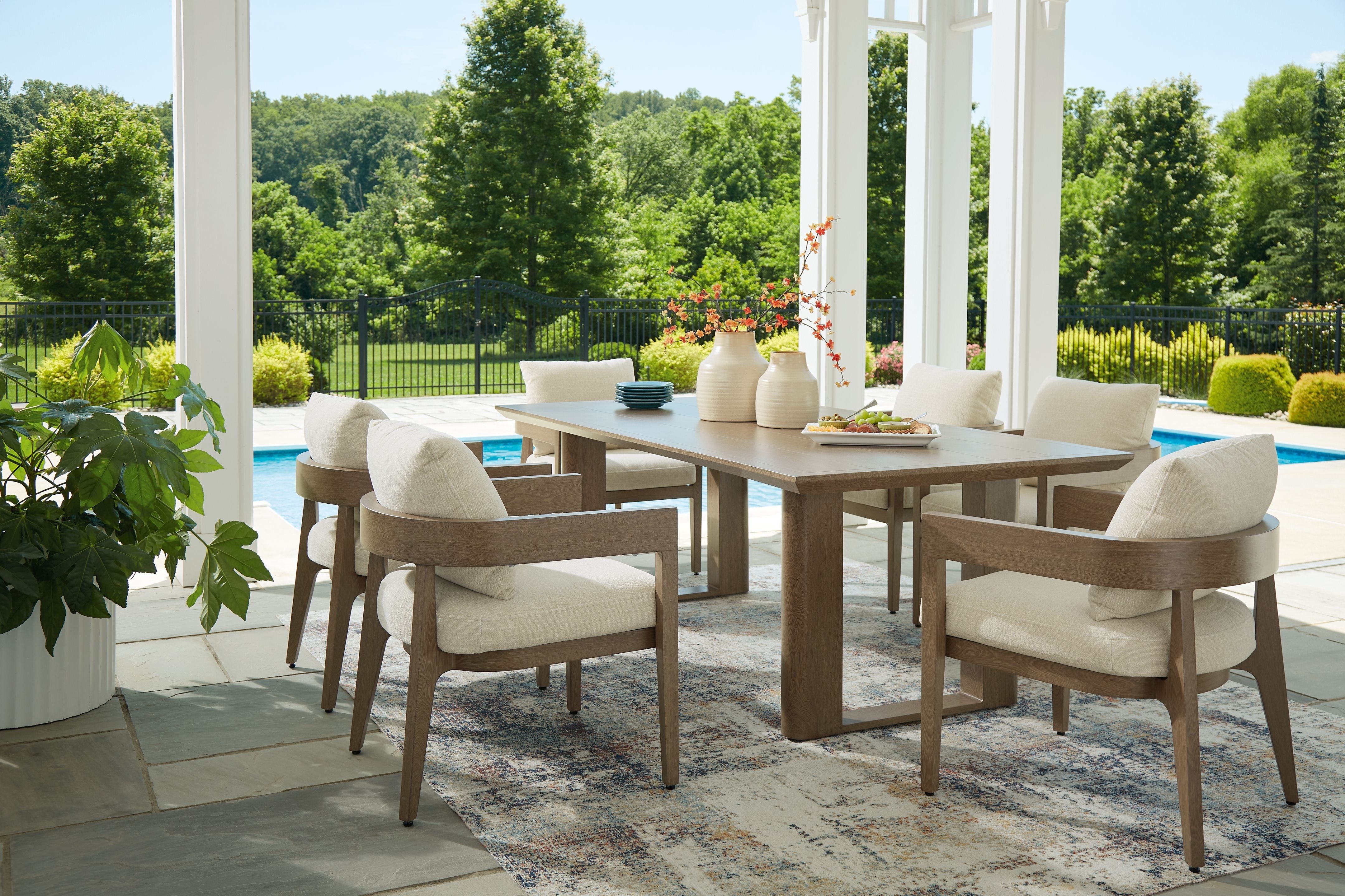 Signature Design by Ashley® Serene Bay - Outdoor Dining Set | Meri Furniture