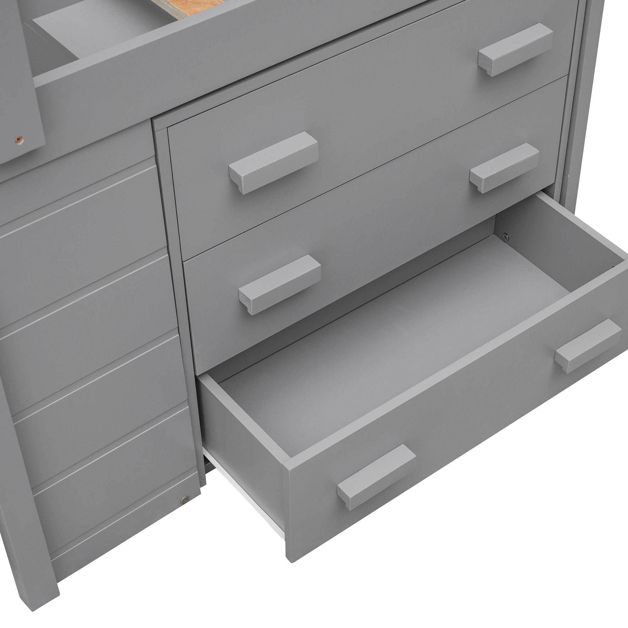 Loft Bed With Cabinet And Shelf