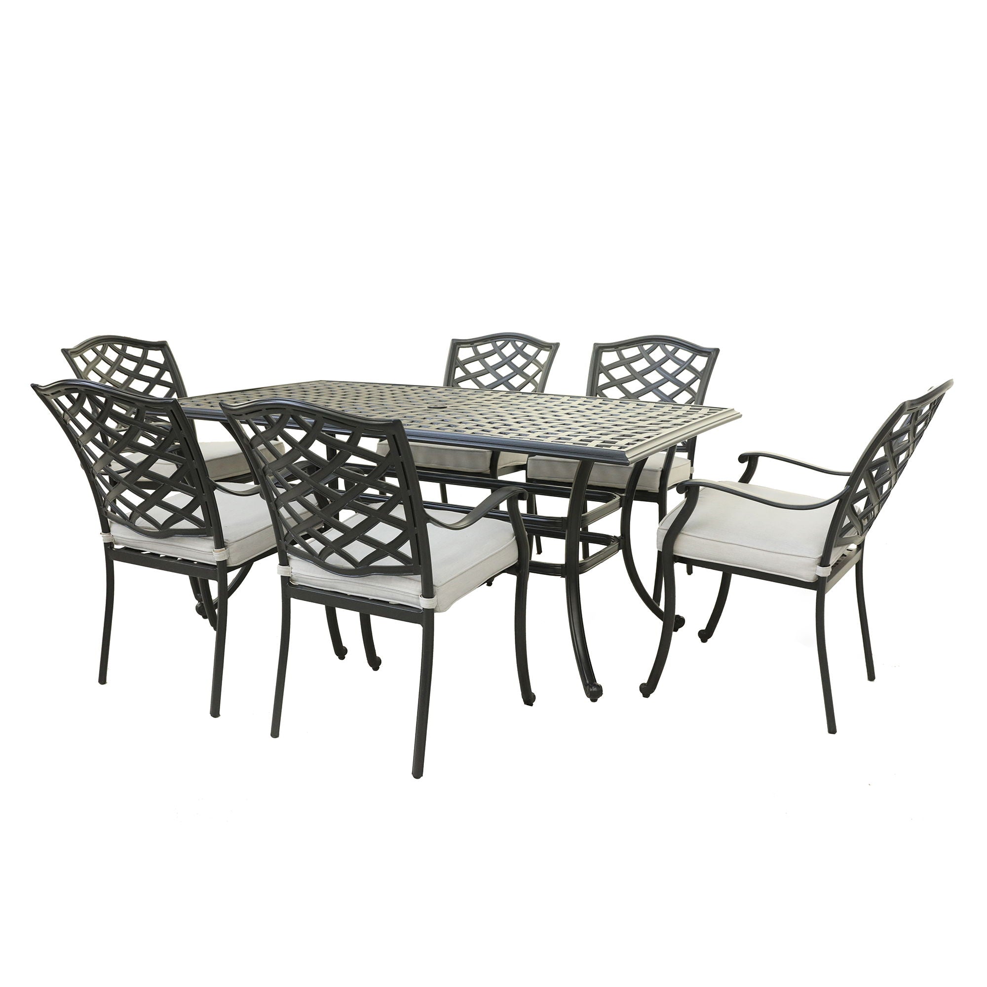 Aluminum Rectangular Dining Set