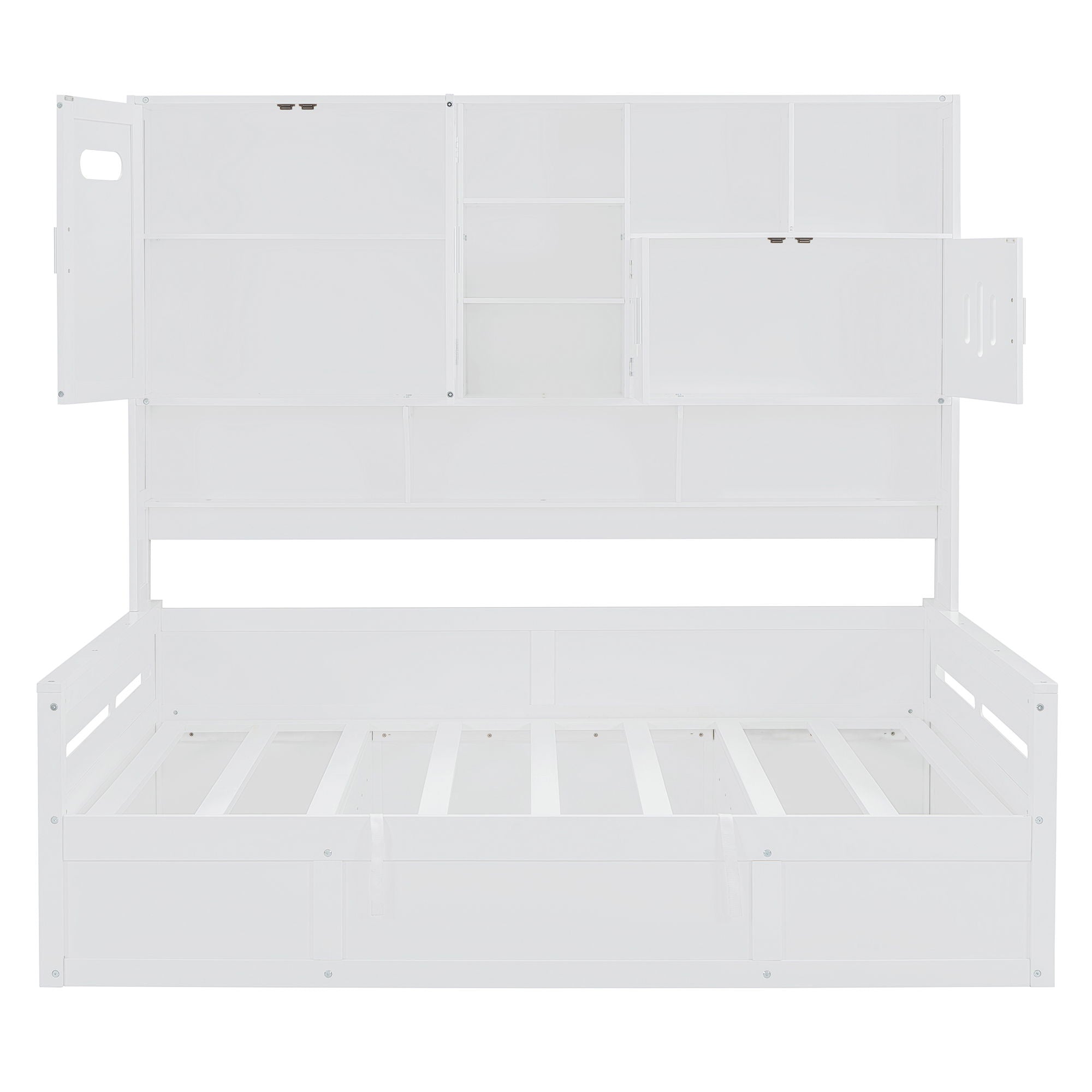 Daybed With All-In-One Cabinet And Shelf