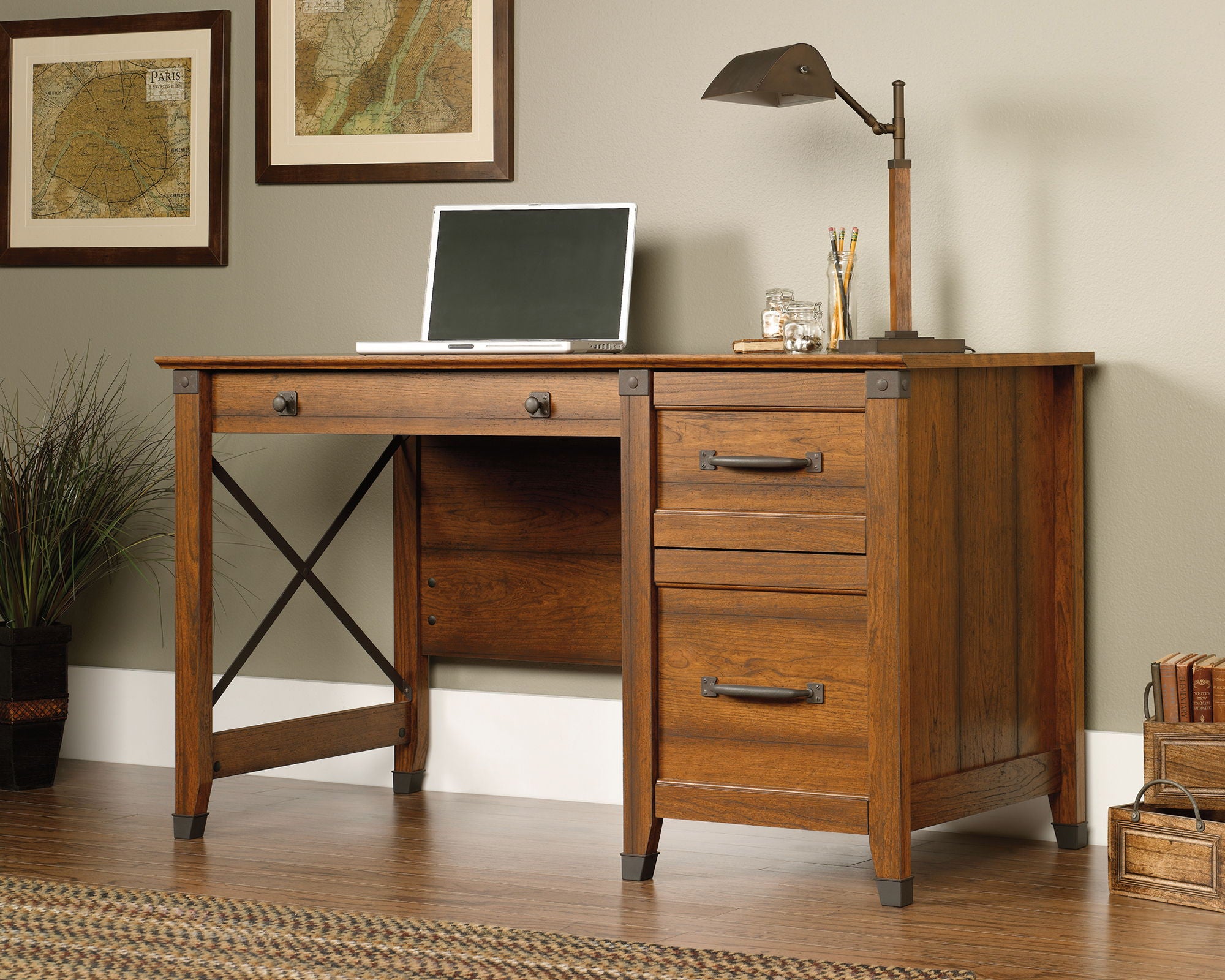 Carson Forge Single Ped Desk