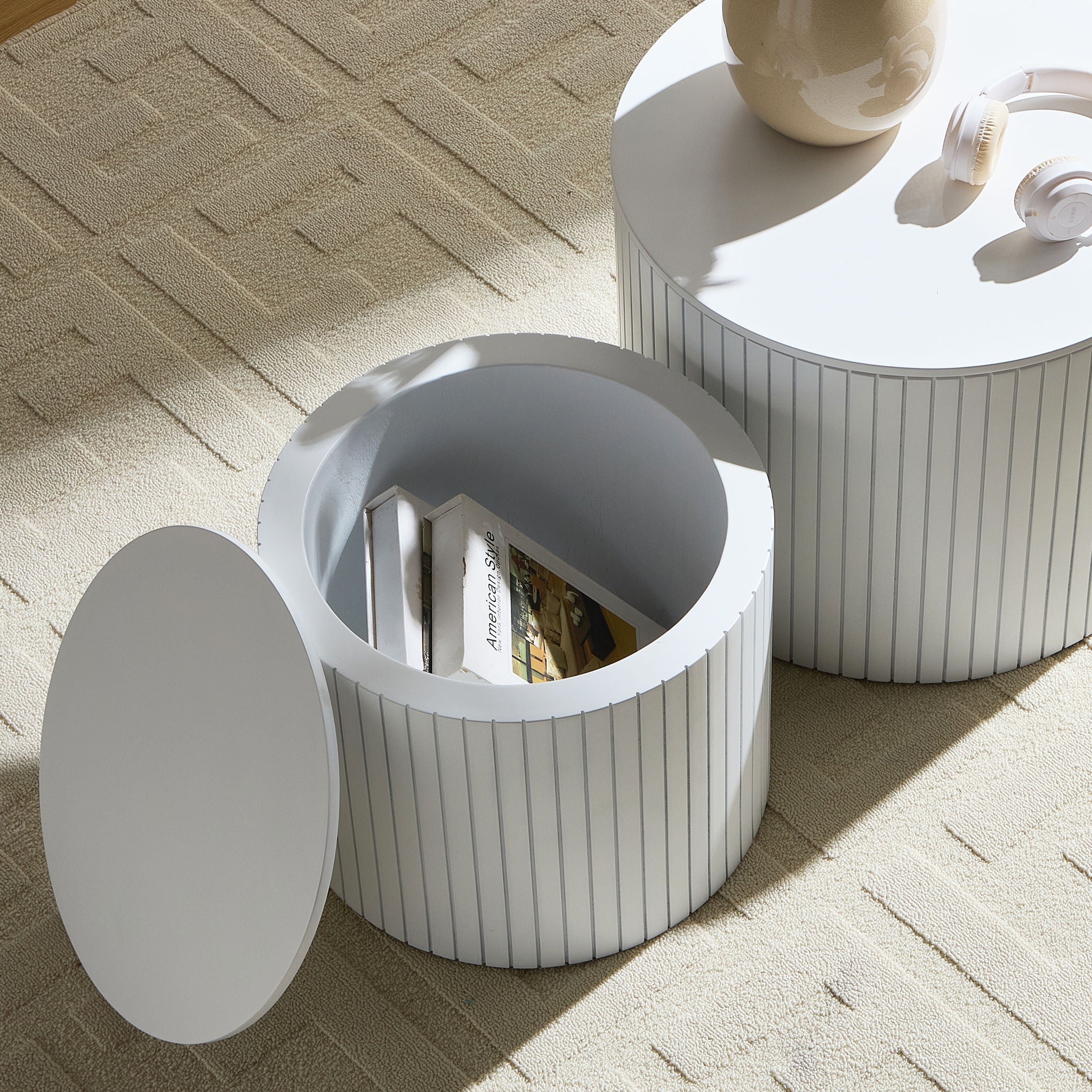 Handcrafted Nested Table Set, 2 Pieces