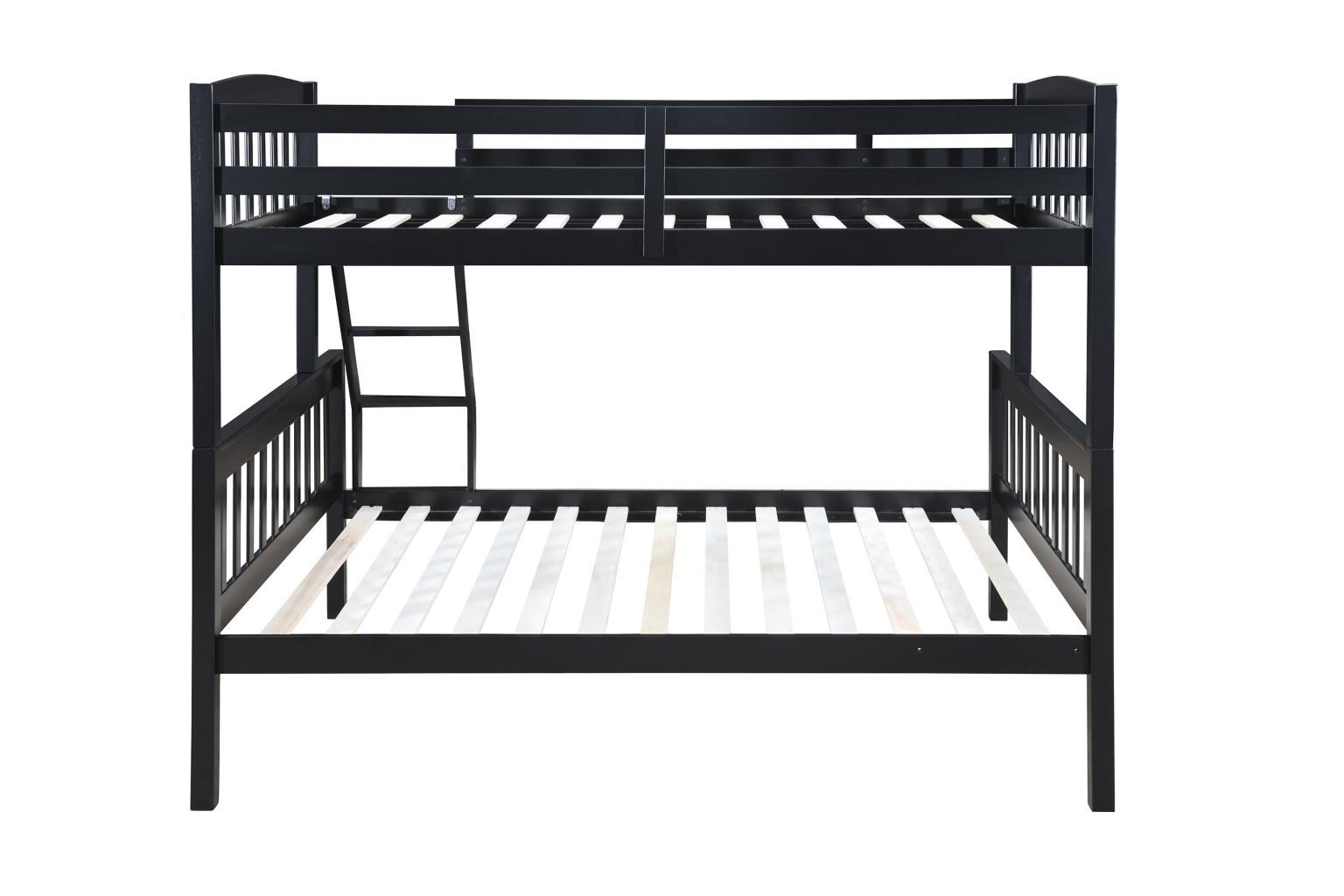 S095 - Twin / Full Bunk Bed - Black