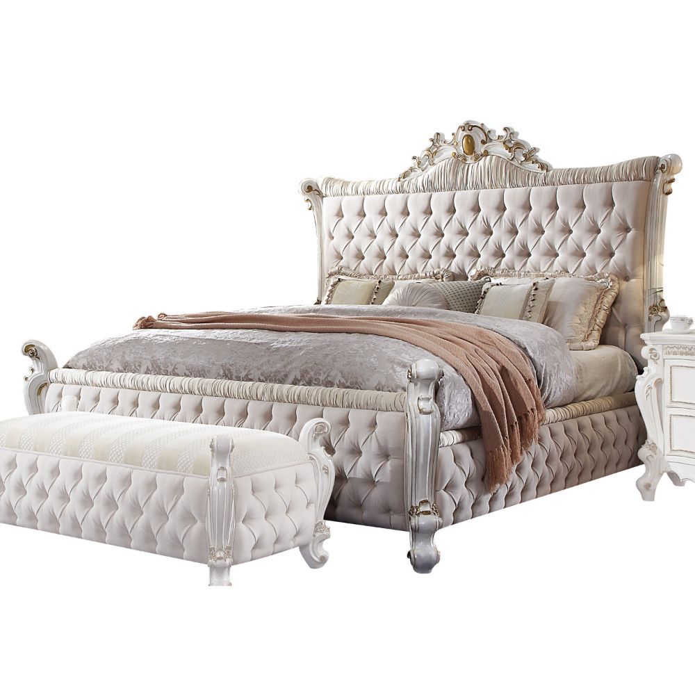 ACME Picardy - Upholstered Bed | Meri Furniture
