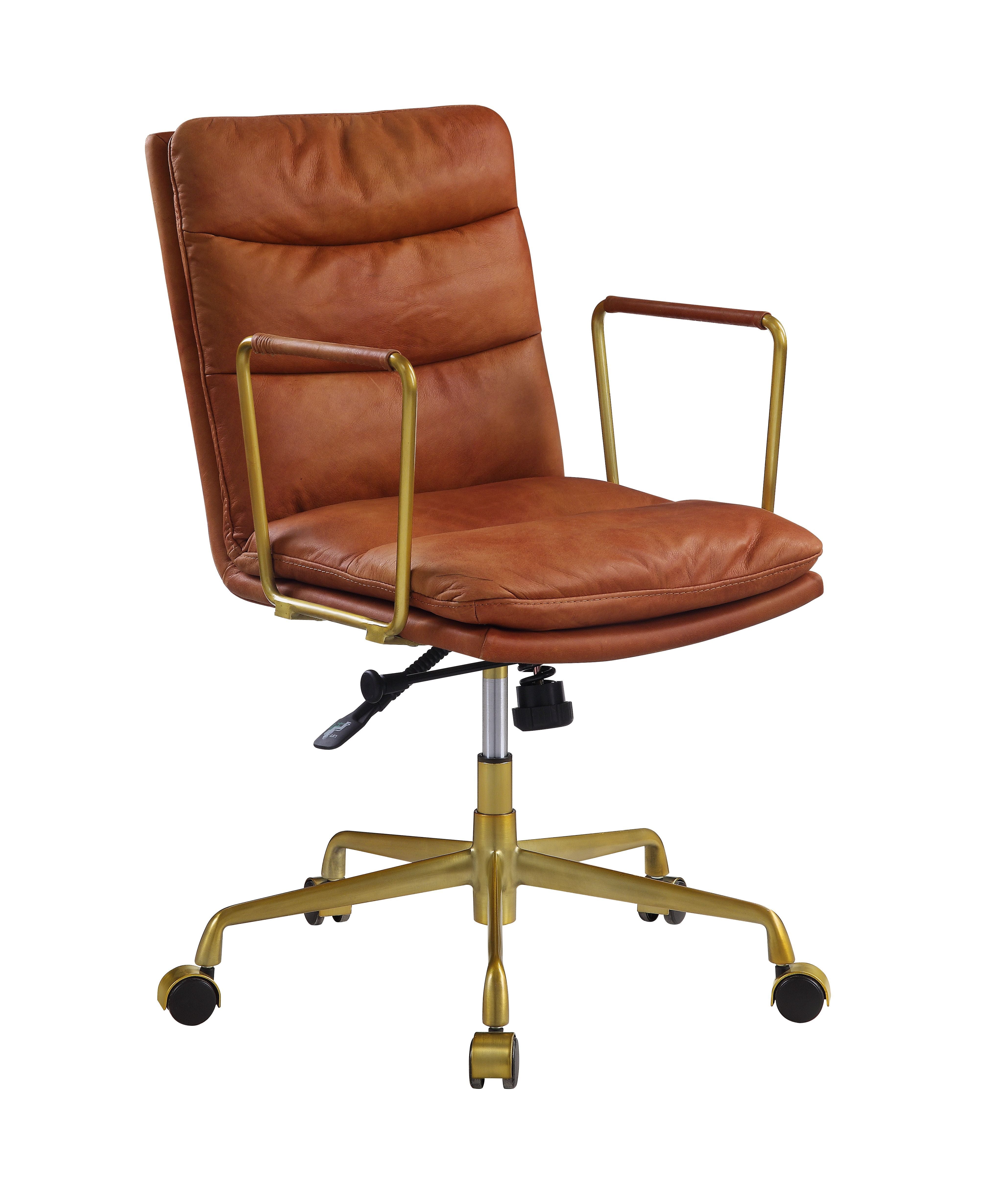 ACME Dudley - Executive Office Chair - Rust Top Grain Leather | Meri Furniture