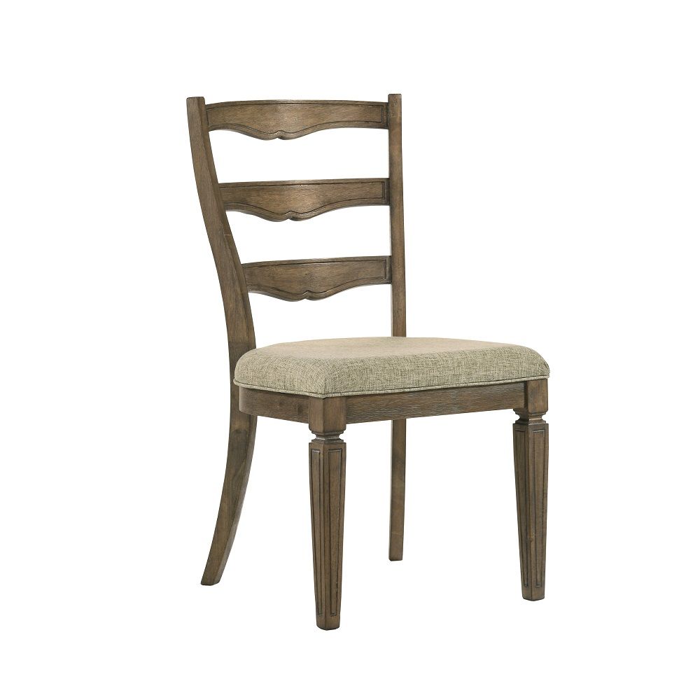 Parfield - Side Chair Set of 2) - Fabric & Weathered Oak