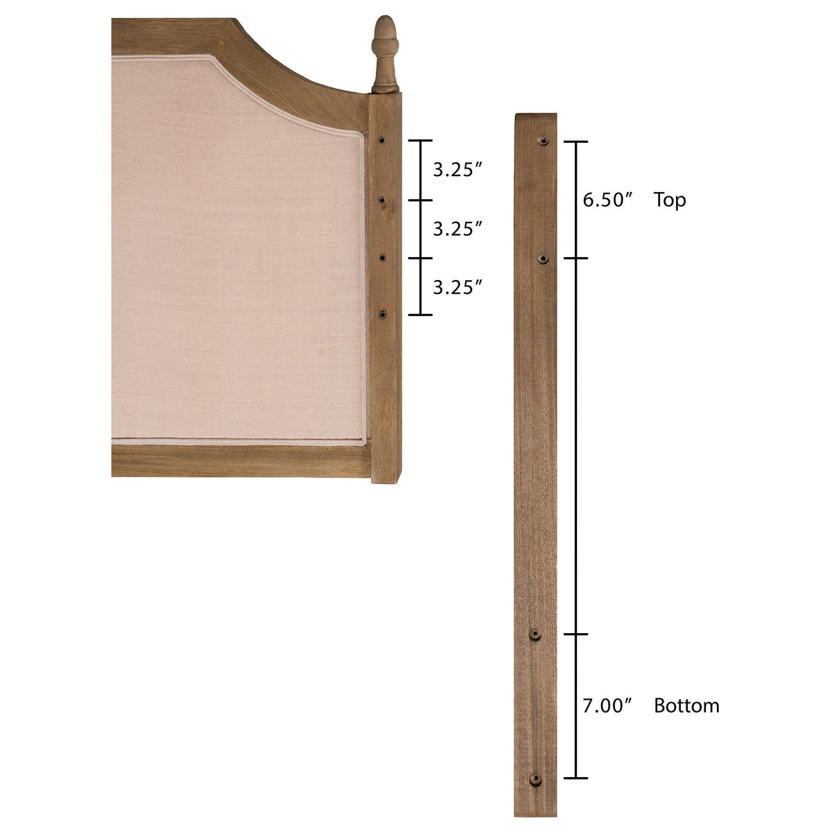 Lourdes Upholstered Headboard with Solid Wood Frame - Tufted Backrest Panel with Curved Top, Elegant Bedroom Decor, Queen Size