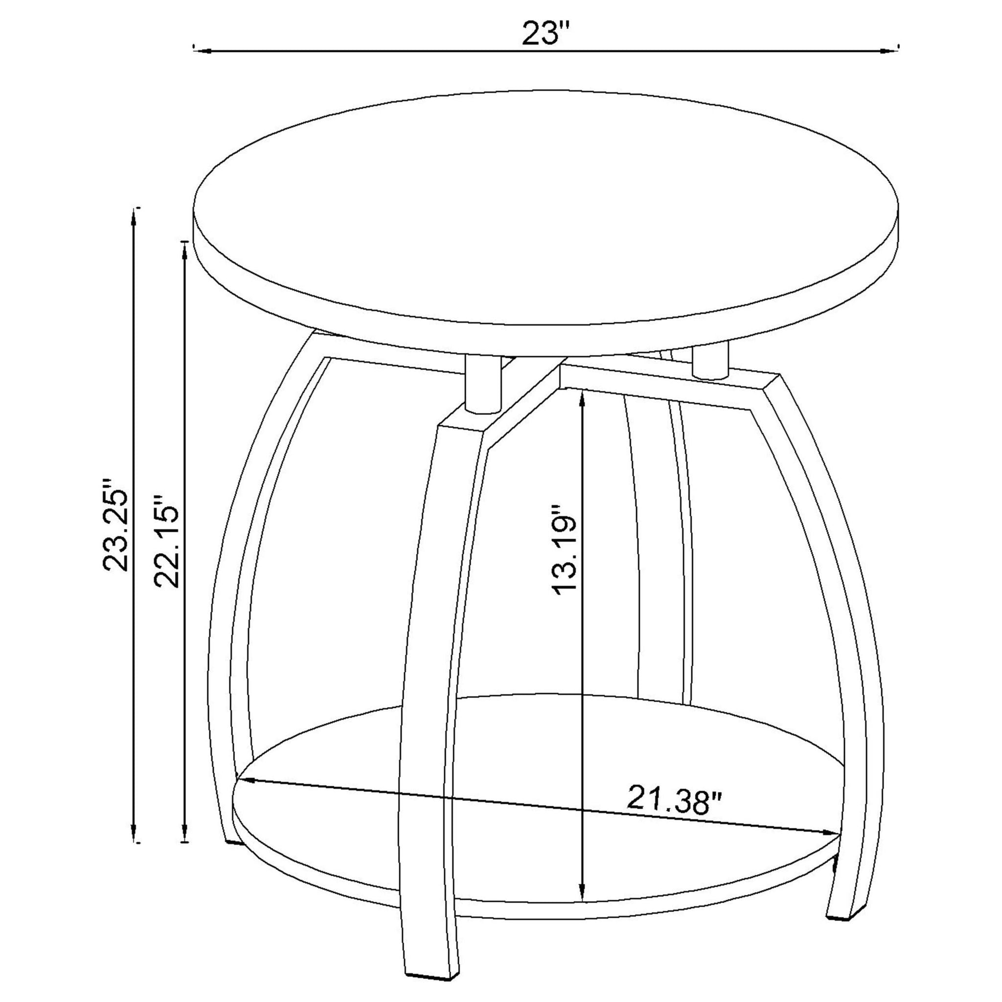 Starrett - 2 Piece Round Coffee Table Set - Charcoal