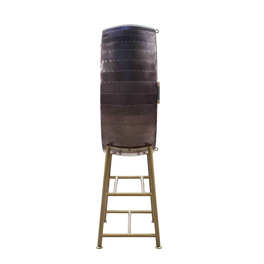 ACME Nilsa - Wine Cabinet - Aluminum | Meri Furniture