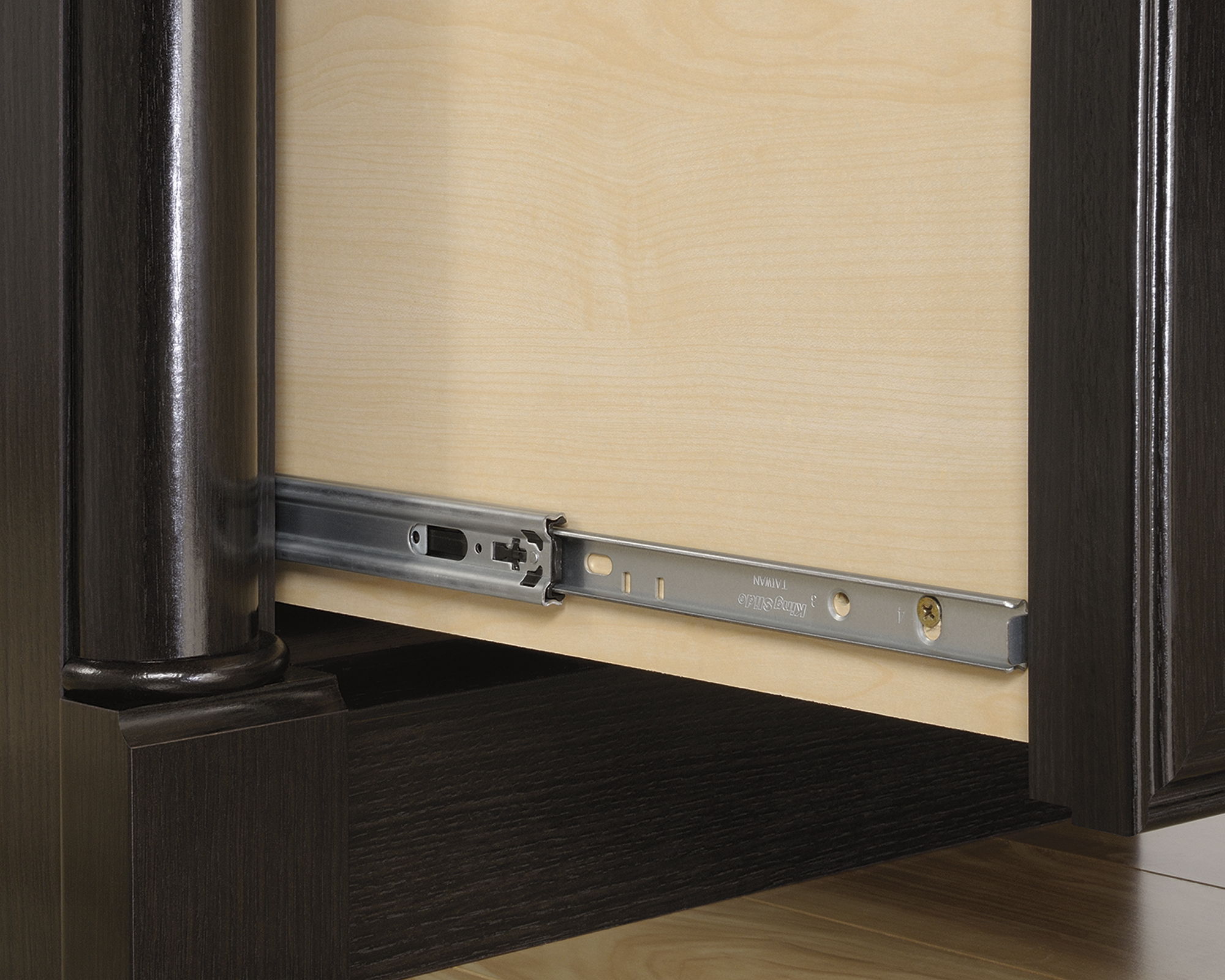 L-Shaped Home Office Desk in Wind Oak