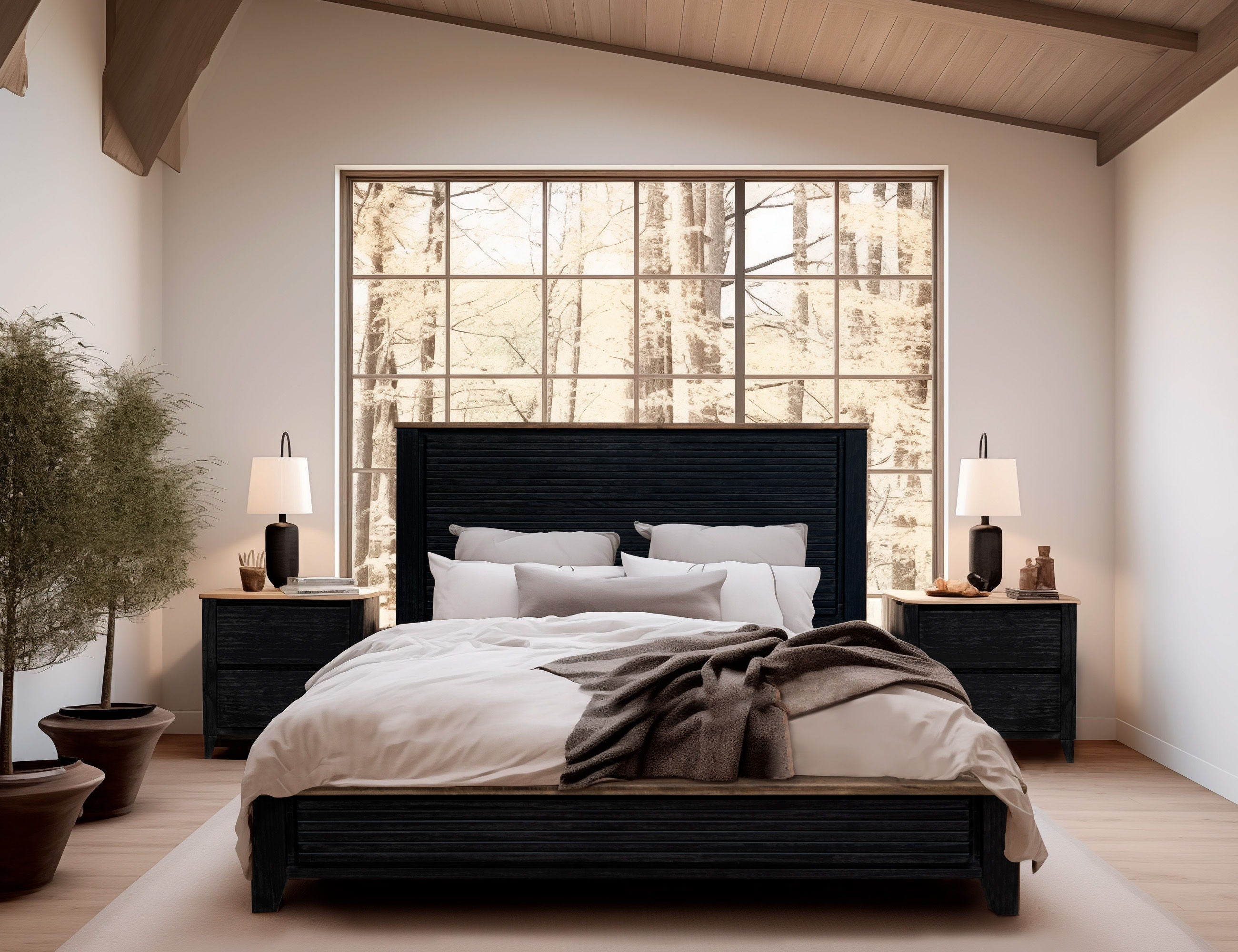 International Furniture Direct Empire - Chest - Satin Black / Brown | Meri Furniture