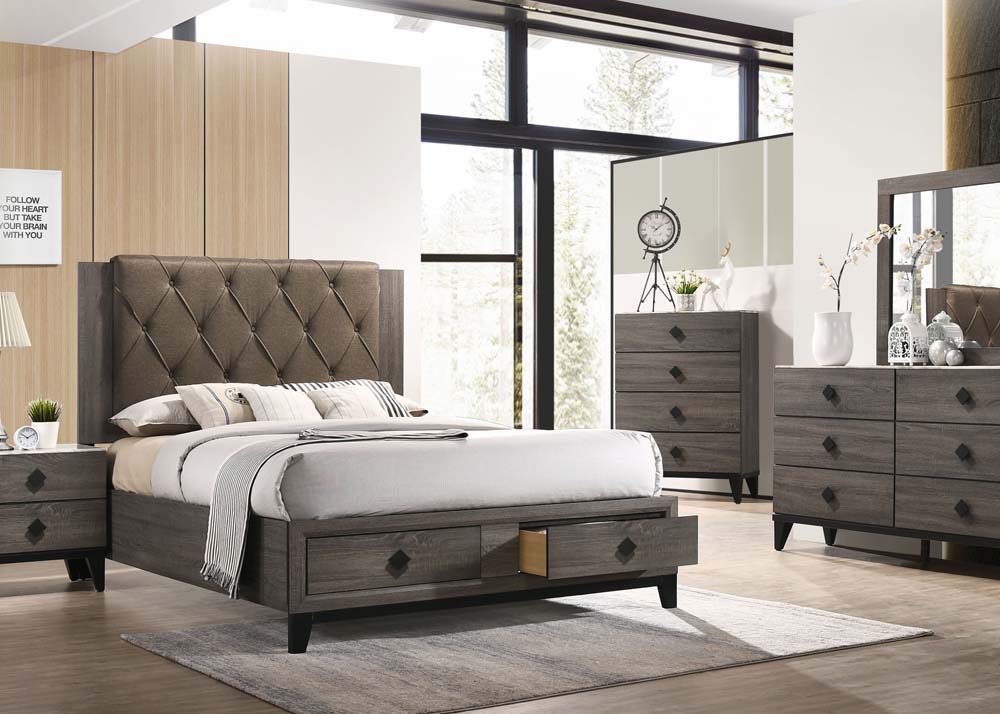 ACME Avantika - Bed w/Storage | Meri Furniture