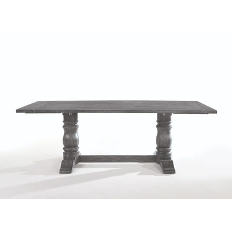 ACME Leventis - Dining Table - Weathered Gray - 30" | Meri Furniture