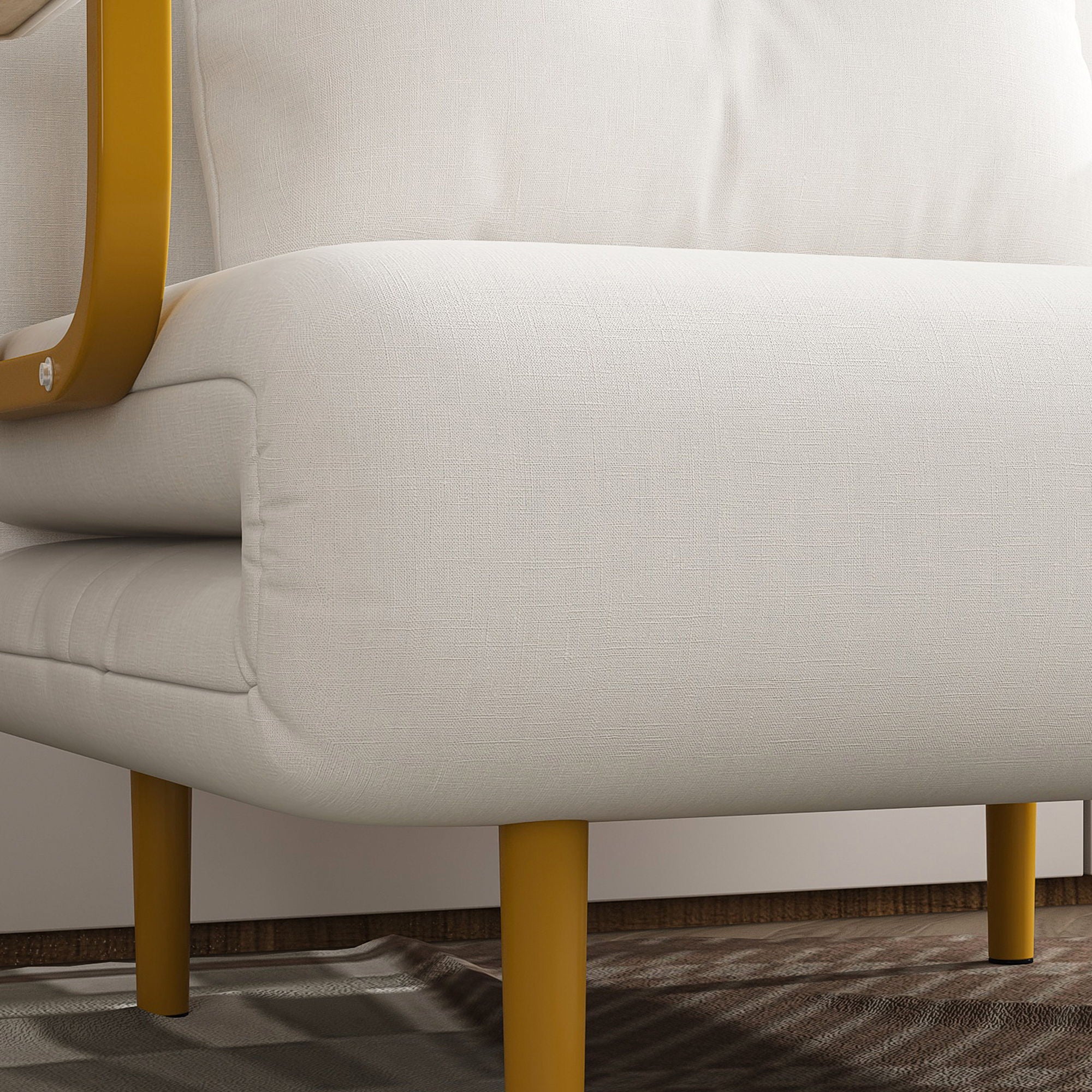 3 In 1 Convertible Folding Sofa Bed With Adjustable Backrest And Pillow