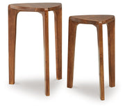 Signature Design by Ashley® Brynnleigh - Medium Brown - Accent Table Set (Set of 2) | Meri Furniture