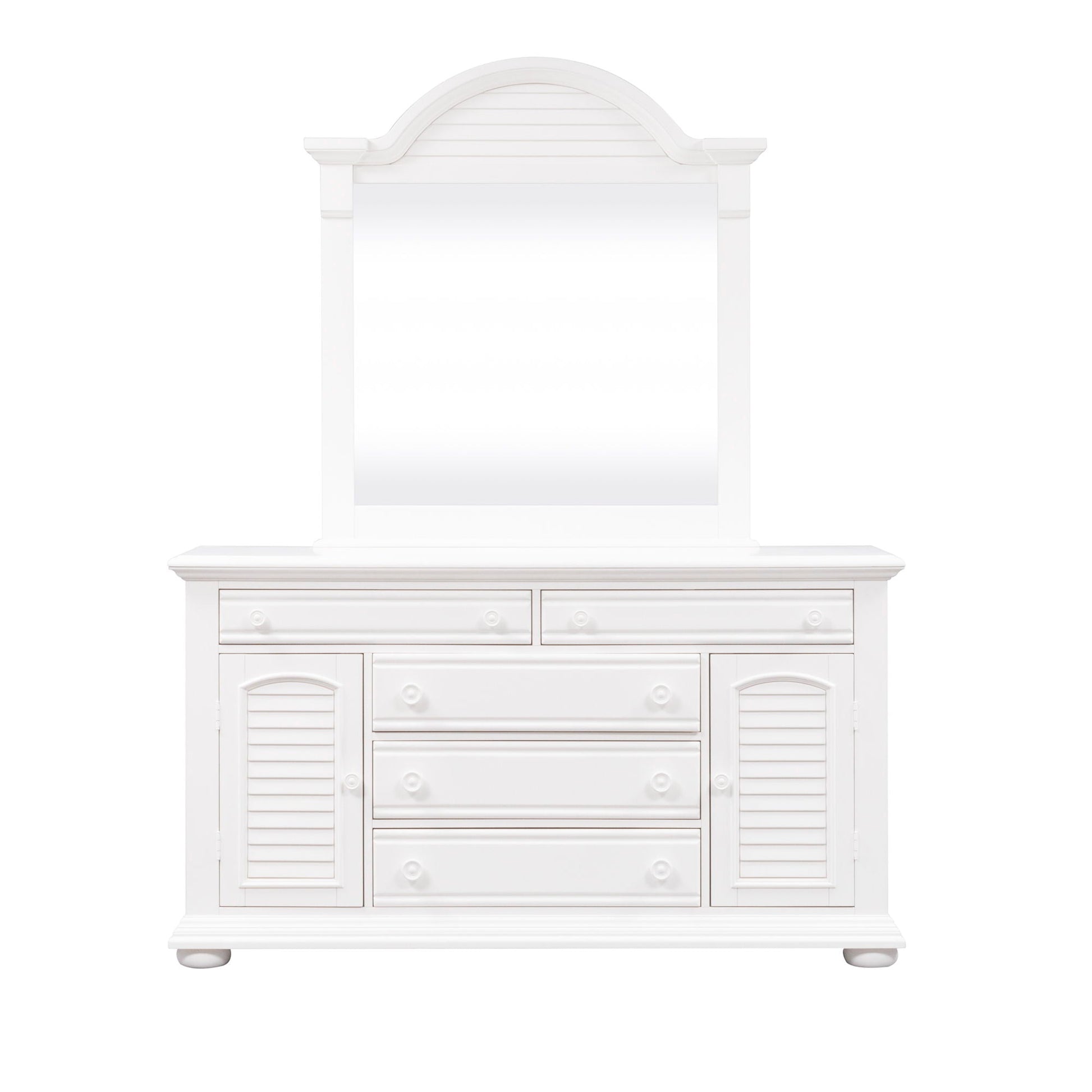 Liberty Furniture Summer House - Dresser & Mirror - White | Meri Furniture