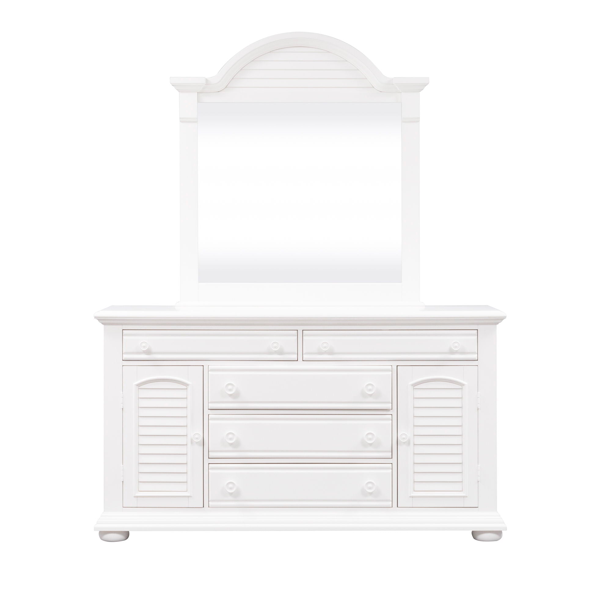 Liberty Furniture Summer House - Dresser & Mirror - White | Meri Furniture
