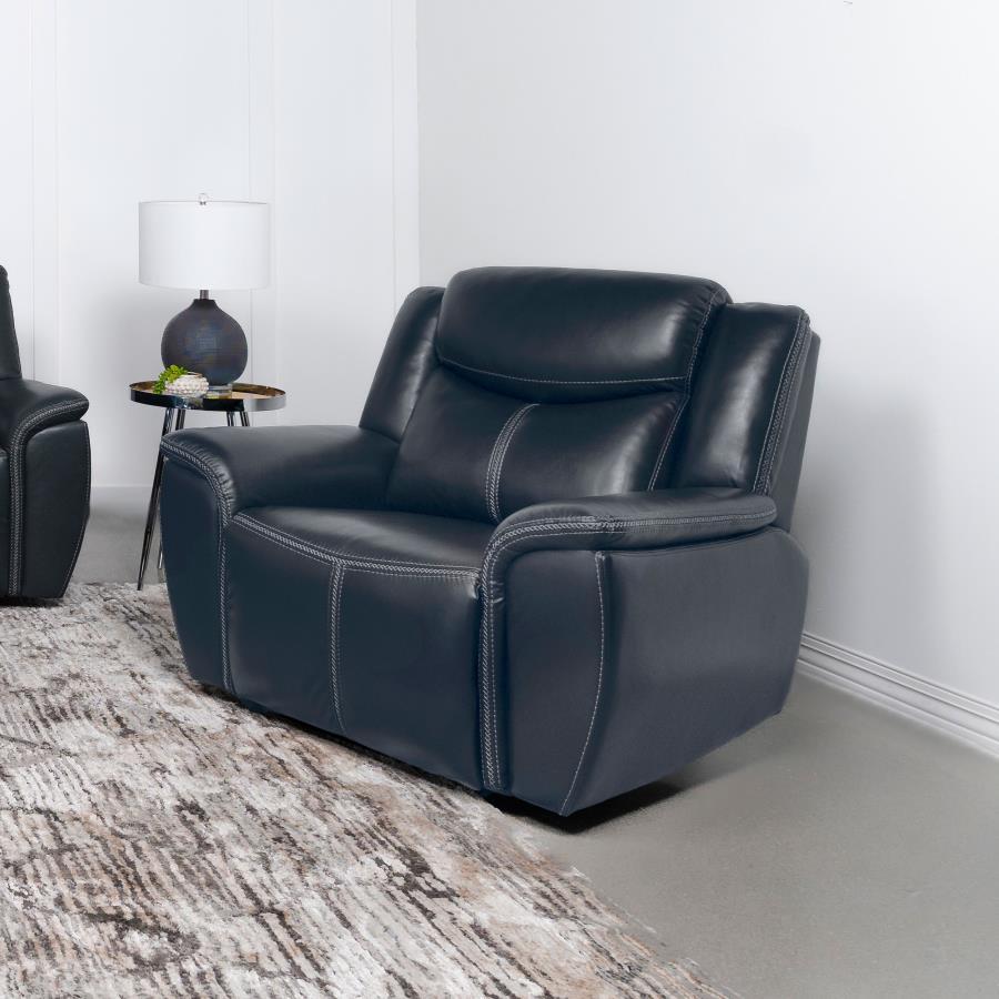 Coaster Fine Furniture Sloane - Upholstered Padded Arm Recliner Chair - Blue | Meri Furniture