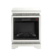 ACME Lotus - Fireplace - Mirrored & Faux Diamonds | Meri Furniture