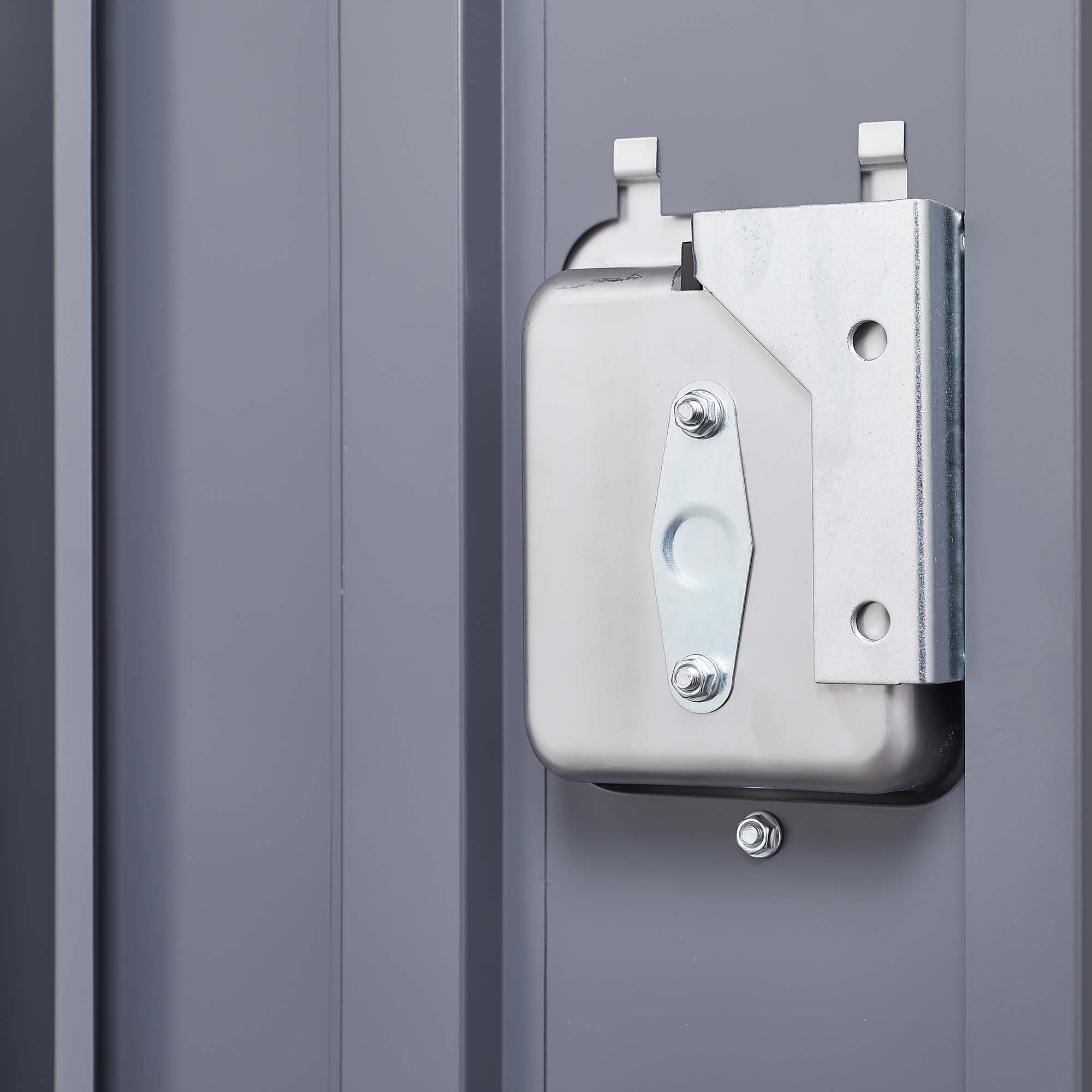 3 Door Lockers With Lock For Home, Gym, Office, School, And Garage - Gray
