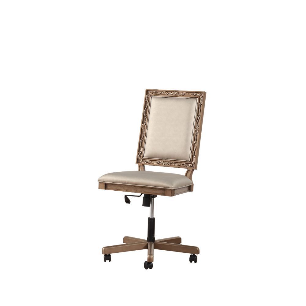 ACME Orianne - Executive Office Chair - Champagne PU & Antique Gold | Meri Furniture