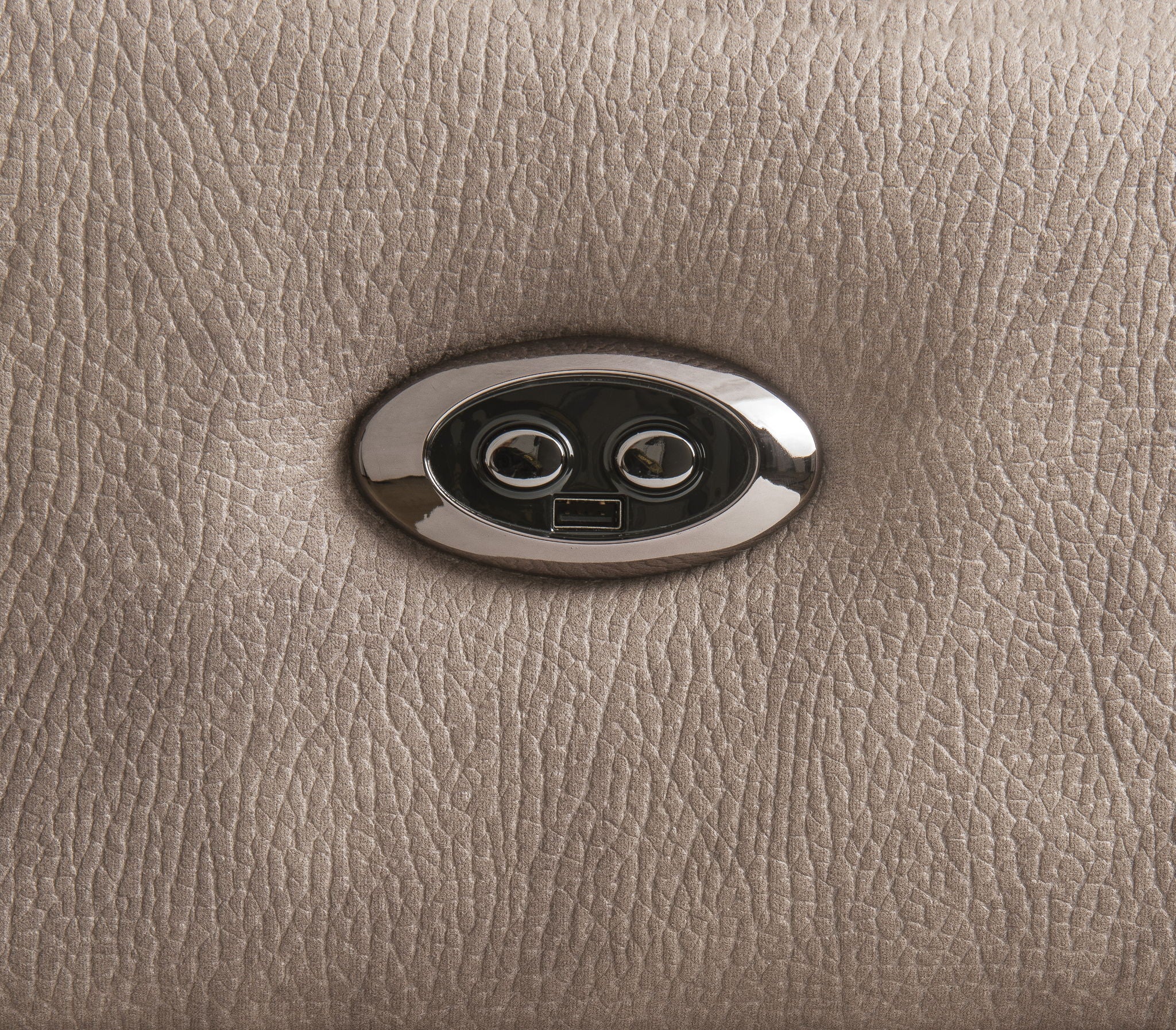 Olwen - Nubuck Power Recliner Sectional Sofa With USB Port - Mocha