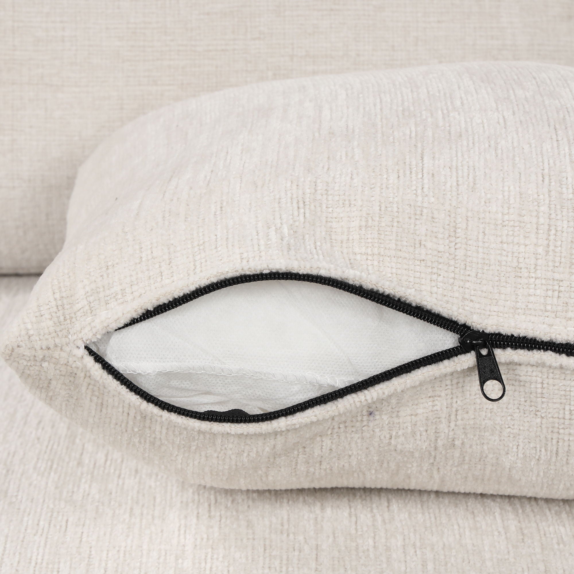 Convertible U-Shaped Sectional Sofa With Pull-Out Bed